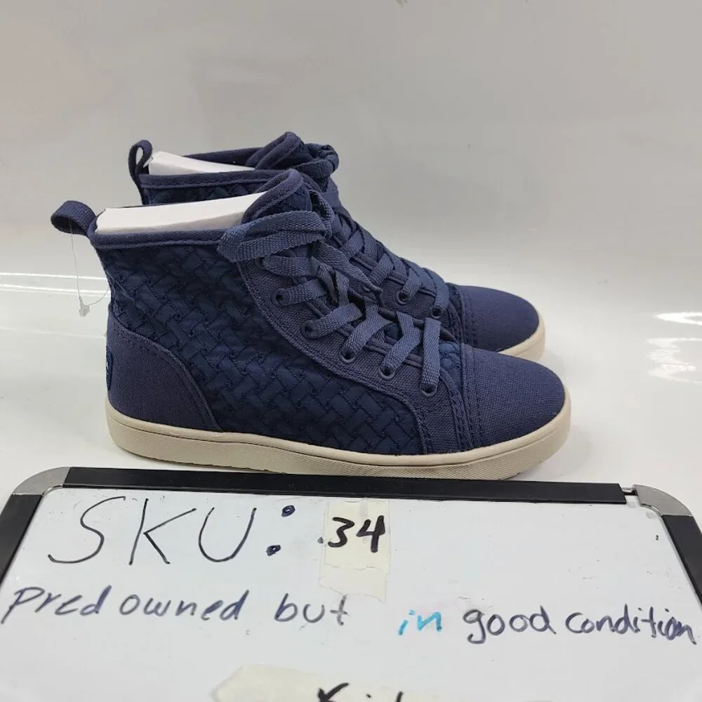 Koolaburra Girl's Navy Kellen Lace‎ Up High-Top Causal Sneaker Shoes Size 1